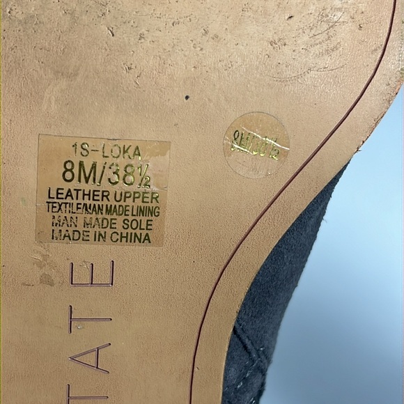 1. STATE Lola Gray Suede Studded Ankle Booties Women’s Size 8 - Picture 8 of 9